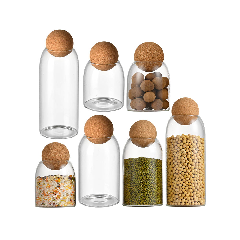 Glass Bottles with Bamboo Cork