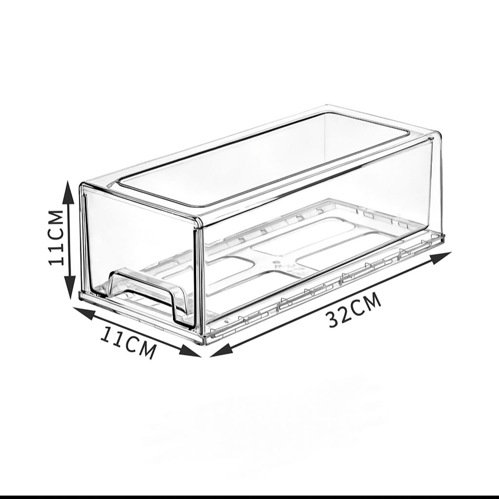 Clear Fridge Organizer Bins – Stackable & Space-Saving